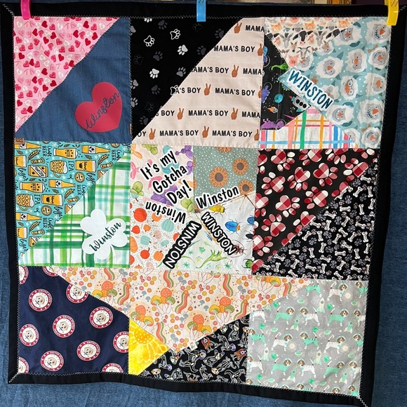 Custom Handmade DOG QUILT/Memory Quilt/Quilt/Lap Quilt/Tshirt Quilt/Pet lovers - Picture 1 of 1